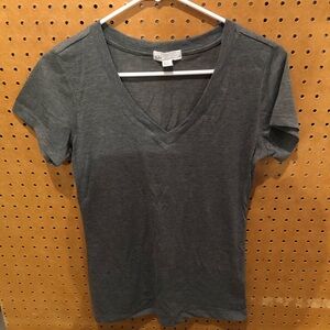 Forever 21 Gray V Neck Tee Shirt